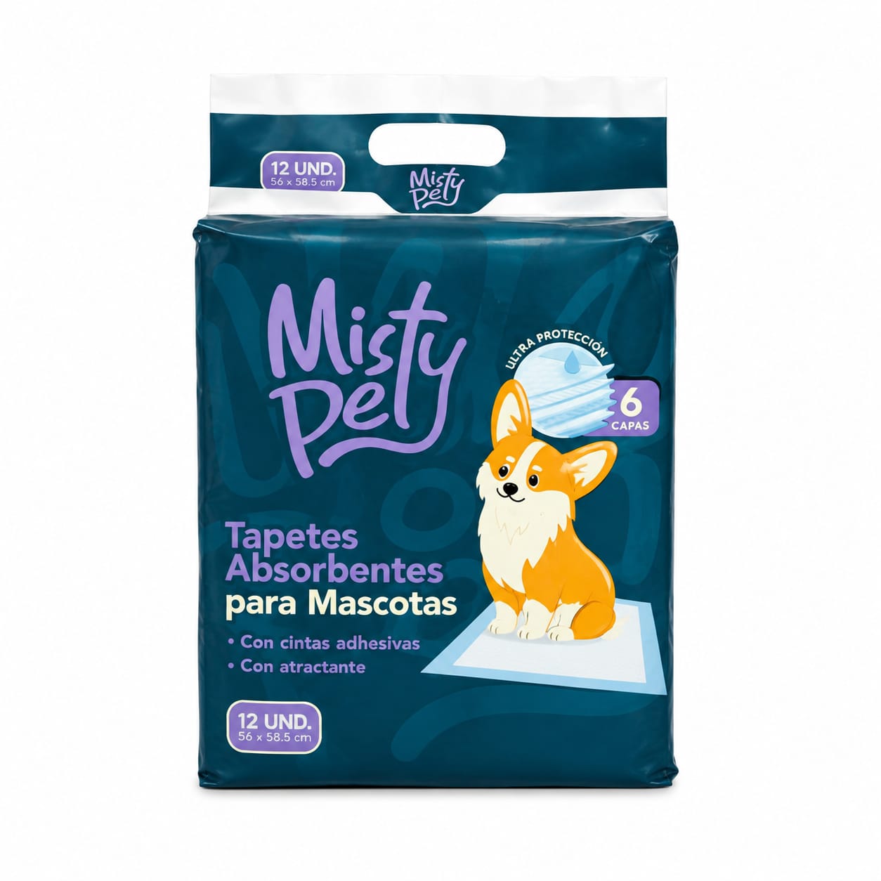 Tapetes absorbentes para mascotas Misty Pet 12 unidades